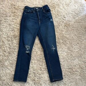 Levi’s Premium 721 High Rise Skinny Classic Blue Distressed Ripped Women's Jeans